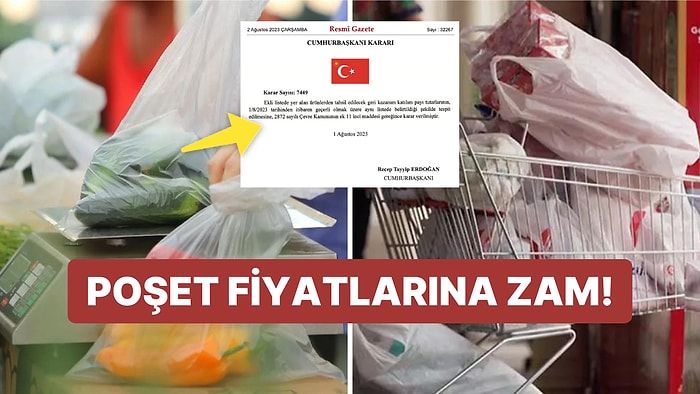 Poşet Fiyatlarına Zam mı Geldi? Market Poşetleri Hakkındaki Karar Resmi Gazete'de Yayınlandı!