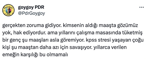 Bir de ücret dengesizliği üzerine birkaç laf edenler oldu.