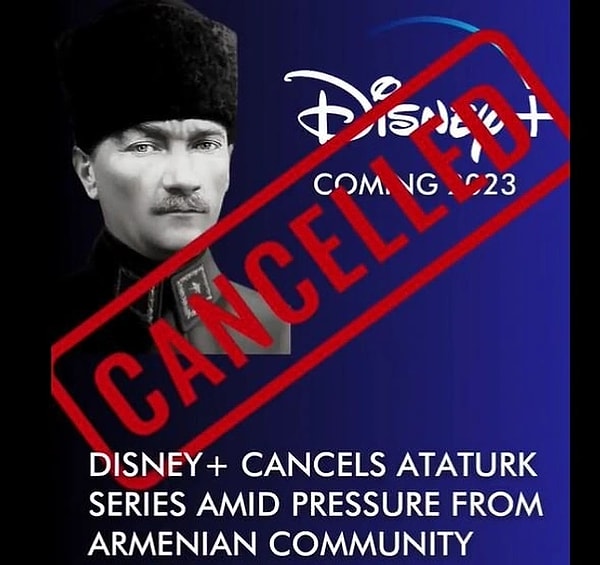 Bu kararların ardından Disney'in Amerika Ermeni Ulusal Komitesi baskısı nedeniyle Atatürk dizisini iptal ettiği iddia edildi. Ermeni haber sayfası 301'in, Disney'e teşekkür etmesi üzerine de ortalık iyice karıştı.