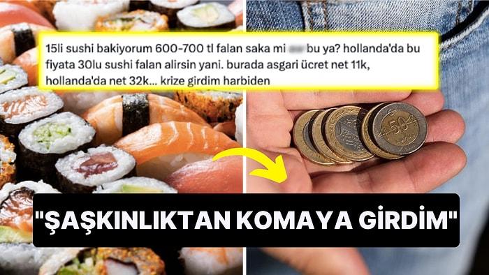 Sushi Fiyatıyla Karşılaştırma Yaparak Türkiye'deki Pahalılığı Gözler Önüne Seren Kullanıcı Tartışma Yarattı