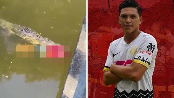 Deportivo Rio Canas isimli kulüpte forma giyen 29 yaşındaki futbolcu nehirde yüzerken timsahın saldırısına uğradı.