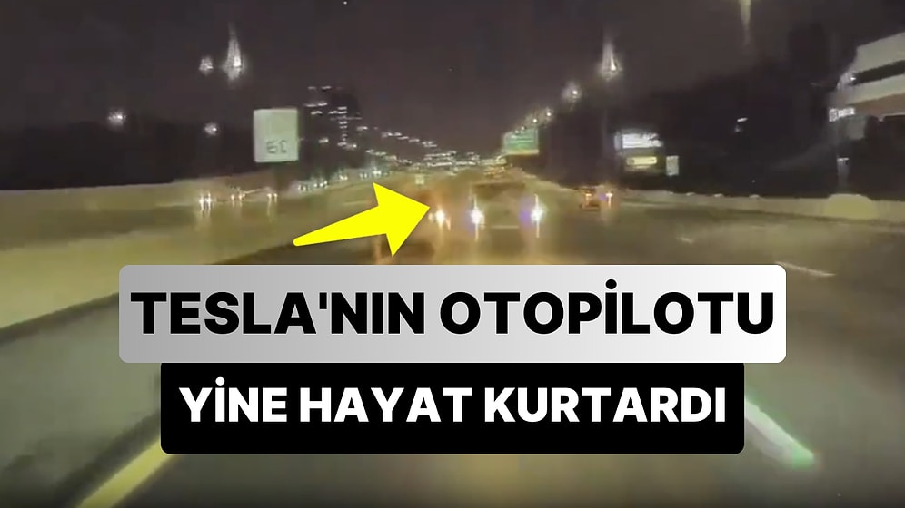 Saatte 112 Km Hız ile Ters Yönden Gelen Aracı Fark Edip Mükemmel Bir Manevra Yapan Tesla Otopilotu