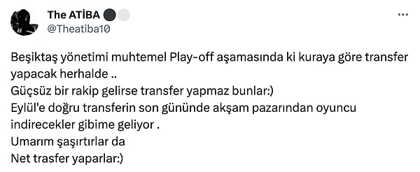 Bunun için de yönetimin elini çabuk tutmasını ve taraftarları havaya sokacak isimlerin kadroya katılmasını istiyorlar.