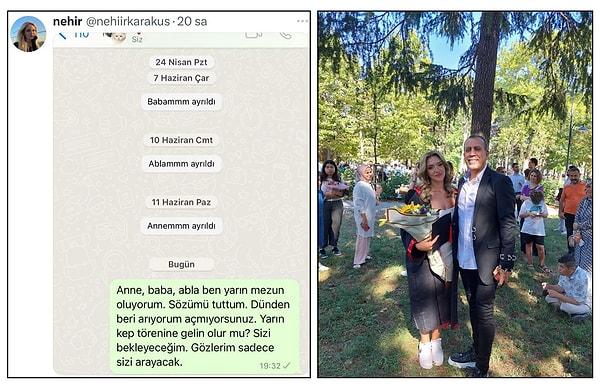 Belki Nehir'in ailesi yanında olamadı ama tüm Türkiye'nin yüreği ve iyi dilekleri onunla...