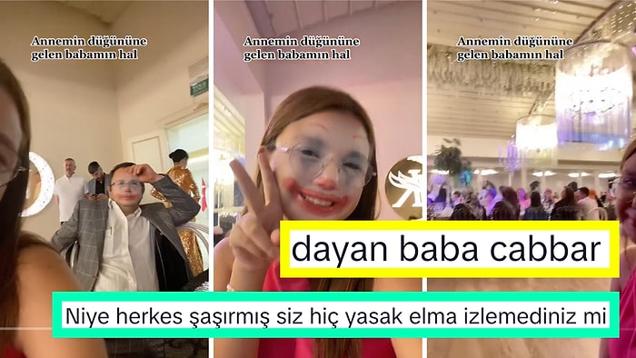 Babasıyla Birlikte Annesinin Düğününe Katılan Genç Kadının Paylaşımına Komik Yorumlar Gecikmedi