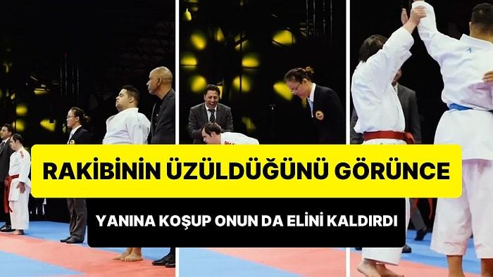 Altın Madalya Kazanan Down Sendromlu Karateci Üzülen Rakibini Görünce Koşarak Yanına Gitti ve Elini Kaldırdı