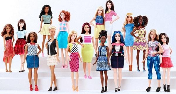 20. Artık Barbieler daha geniş kalçalı ve birbirinden farklı ölçüdeydiler.