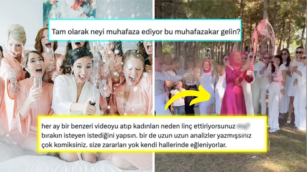 Muhafazakar Gelinin Alkolsüz Şampanya Eşliğinde Yaptığı Bekarlığa Veda Partisi Tartışmaların Odağında