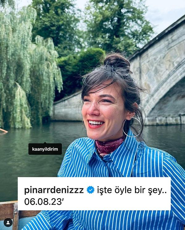 Ve son olarak İngiltere'de tatilde olan çiftten Pınar Deniz bu olay yaratan kareyi paylaştı! Karede Pınar Deniz'in mutluluktan ağladığını, Kaan Yıldırım'ı fotoğrafa etiketlediğini ve tarihi not düştüğünü görüyoruz.