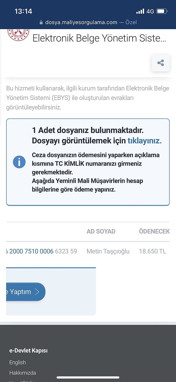 E-devletin kopyalandığını anlatan Karaca, girilen sitede aynı görüntünün olduğunu da belirtti.