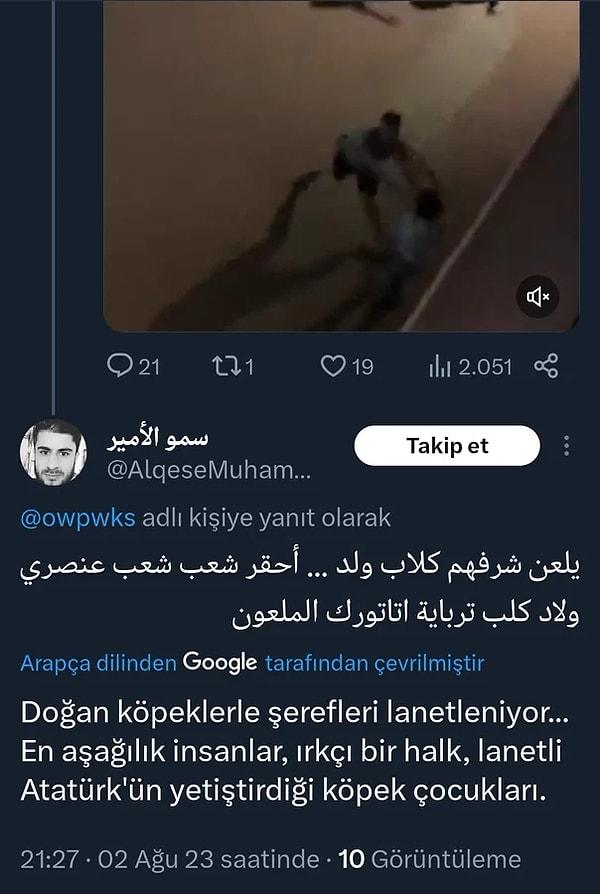 Haber sitesinde yayınlanan bir videonun altına ülkemizin kurucusu Mustafa Kemal Atatürk'e ve Türk halkına ağza alınmayacak hakaretler eden bu kullanıcı sosyal medyada tepki çekti.