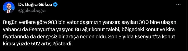 "Türkiye'nin her tarafından göç alan şehir, hem konumu hem de konut ve kira fiyatlarının İstanbul genelinden düşük olması nedeniyle 2010 yılından sonra geçici sığınmacı ve düzensiz göçe de maruz kaldı. Özellikle düzensiz göçmenlerin hedef merkezi oldu."