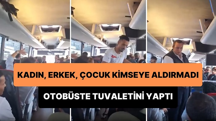 Yabancı Uyruklu Bir Kişinin Otobüsün İçinde Kimseye Aldırış Etmeden Tuvaletini Yaptığı İddiası