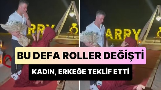 Bu Defa Roller Değişti: Diz Çöken Kadın, Sevgilisine Evlenme Teklifi Etti