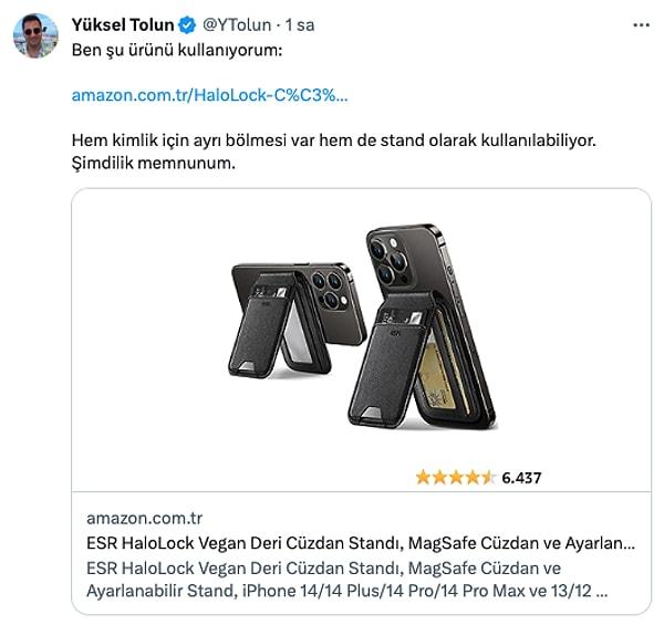 Fatih Kadir Akın'ın bir takipçisi de kendi kullandığı, daha uygun fiyatlı bir ürünü önermiş: