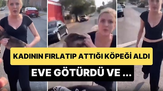 Bir Kadının Fırlatıp Attığı Köpeği Alarak Yeni Bir Hayata Kavuşturan Adamın İçinizi Isıtacak Görüntüleri