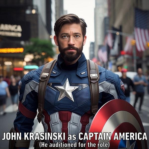 6. Captain America rolünde John Krasinki