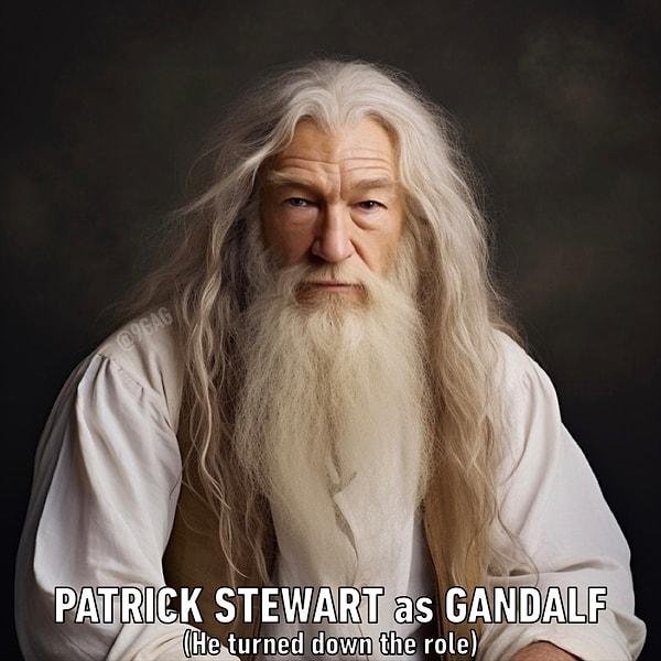 7. Gandalf rolünde Patrick Stewart