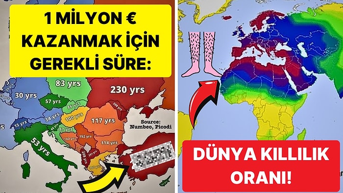 Görünce "Yok Artık!" Diyeceğiniz Birbirinden İlginç 15 Haritayı Görünce Dumur Olacaksınız!