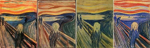 6. The Scream (Çığlık) tablosunun dört farklı versiyonu bulunmaktadır.