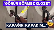 Kabusları Gerçek Oldu: Klozette Kocaman Bir Yılan ile Karşılaşan Kadının Korku Dolu Anları