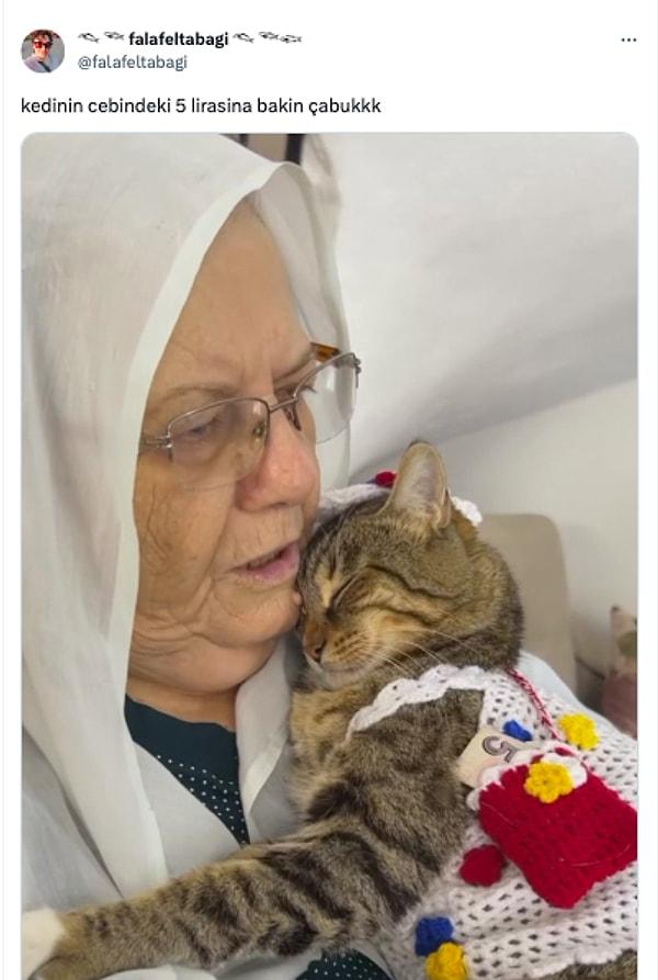 Rukiş Anneanne ve kedisi Tülin'in ilişkisini görenler bu ikiliye bayılıyor. İkilinin son TikTok videosundan bir ekran görüntüsü Twitter'da görenleri yumuş yumuş yaptı.
