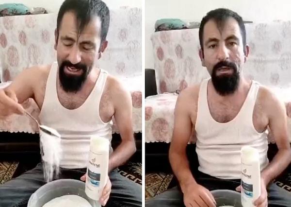 Bir vatandaş çektiği bir video ile "Şampuan olmuş 50-60 lira, gerekirse tursille yıkanırız, Erdoğan'dan vazgeçmeyiz." diyerek durumu özetledi.