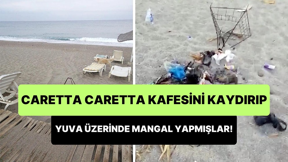 Caretta Caretta Yuvasının Kafesini Yana Kaydırıp Yuva Üzerinde Mangal Yaptılar!