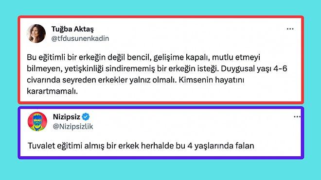 Eğitimli Bir Türk Erkeğinin İki Beklentisi Olduğunu Yazan Kullanıcının Analizi Tartışma Yarattı!