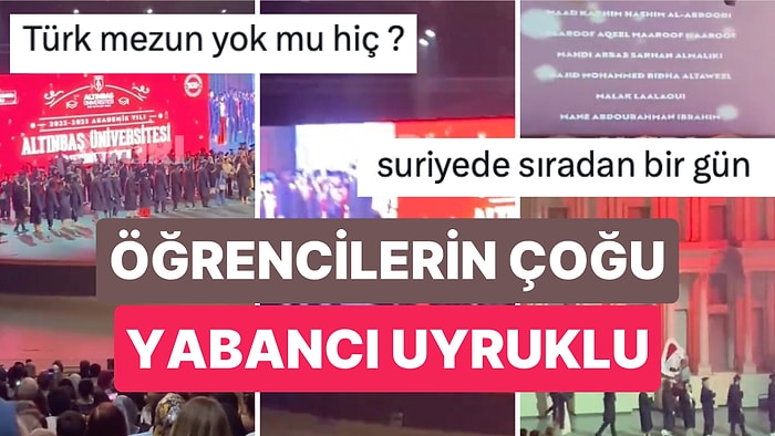 Altınbaş Üniversite'nin Mezuniyet Töreninde Öğrencilerin Neredeyse Tamamının Yabancı Olması Dikkat Çekti