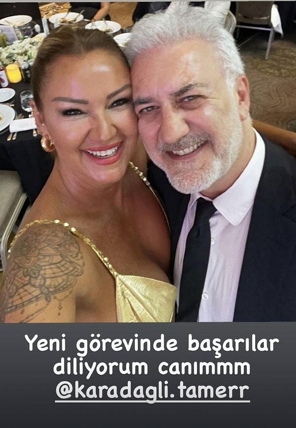 Pınar Altuğ, yakın arkadaşı Karadağlı'nın görevini birlikte oldukları bir fotoğrafı paylaşarak kutladı.