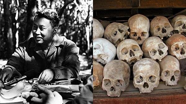 5. Kamboçya'da 1975-1979 yılları arasında hüküm süren Pol Pot, bu sürede Kamboçya'nın dörtte birini (yaklaşık 2 milyon) ölüme sürüklemişti.