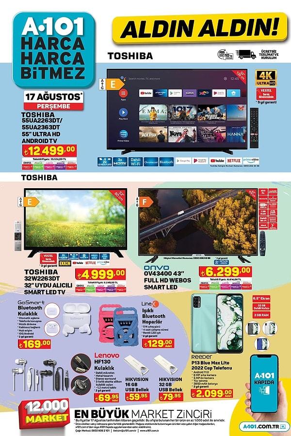 Toshiba 55" Ultra HD Android Tv 12.499 TL