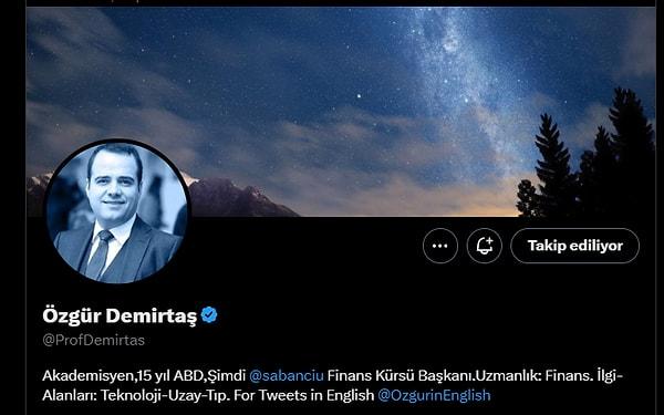 2. Prof. Dr. Özgür Demirtaş - @ProfDemirtas - 5.420.440 takipçi