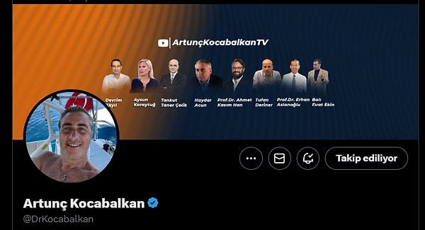 18. Dr. Artunç Kocabalkan - @DrKocabalkan - 149.775 takipçi