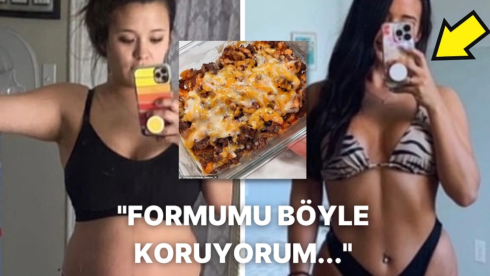 Envai Çeşit Ürünün Bulunduğu Kızartma Tabağıyla 22 Kilo Verdiğini İddia Eden Kadın