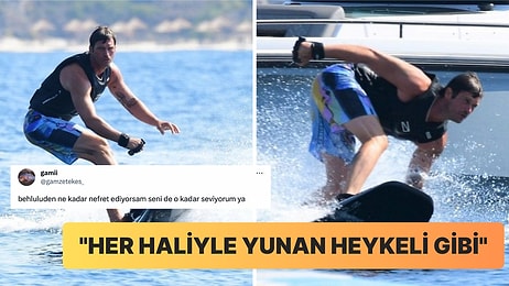 Kıvanç Tatlıtuğ'nun Jetsurf Üzerinde Harikalar Yarattığı Anlar Sosyal Medyada Gündem Oldu!