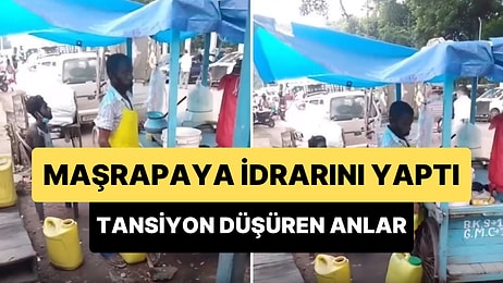 Müşterileri İçin Kullandığı Maşrapaya İdrarını Yapan Sokak Satıcısını İzlerken Tansiyonunuz Düşecek