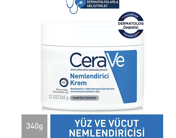 Cerave Nemlendirici Krem Kuru Ciltler Seramid ve Hyalüronik Asit İçerikli