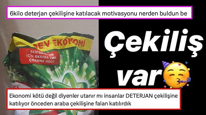 Çekilişten 6 Kilo Deterjan Kazandığı Haberini Gururla Duyuran Kişi Hepimize Ekonomik Gidişatımızı Sorgulattı!