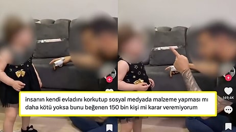 Küçük Kız Çocuğunu Bağırarak Korkuttuğu Anları TikTok'ta Paylaşan Adam Herkesi Sinir Krizine Soktu!