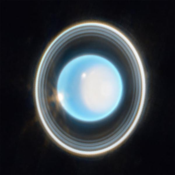 6. Uranüs'ün James Webb Teleskopu tarafından çekilen fotoğrafı 👇