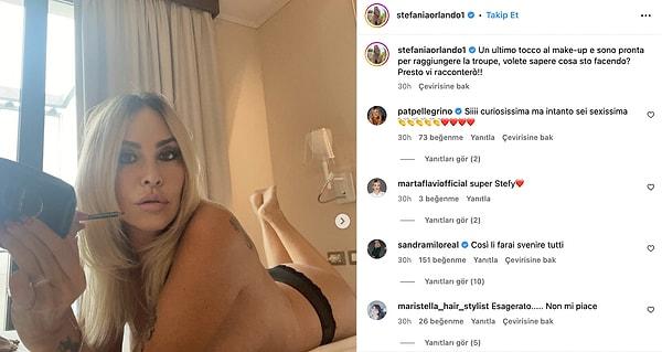 Nitekim Stefania Orlando, söz konusu fotoğrafları kendi Instagram hesabından da paylaşmış...