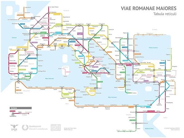 Peki Roma'da bir metro olsaydı, haritası nasıl görünürdü?👇🏻