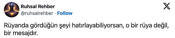 Kullanıcı hatırlayabildiğimiz rüyaların aslında bir mesaj olduğunu söyleyince ortalık karıştı.