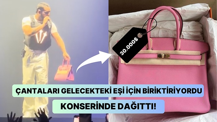 Gönlü Bol Şarkıcımız Drake, Konserinde Bir Hayranına 30 Bin Dolarlık Hermes Birkin Çanta Hediye Etti!