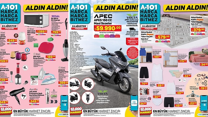 A101'e Maxi Scooter Geliyor! 24 Ağustos 2023 A101 Aldın Aldın Kataloğu