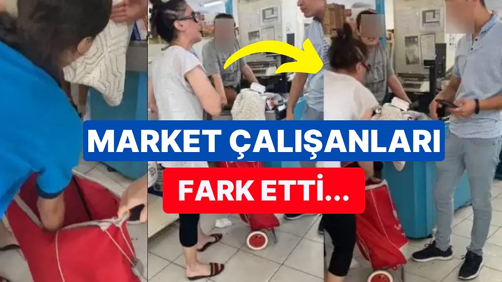 Markette Şoke Eden Hırsızlık Taktiği: Pazar Arabası ile Markete Giren Kadının Hırsızlık Yaptığı İddia Edildi