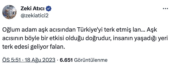 Aşk acısı olduğu düşünüldü.