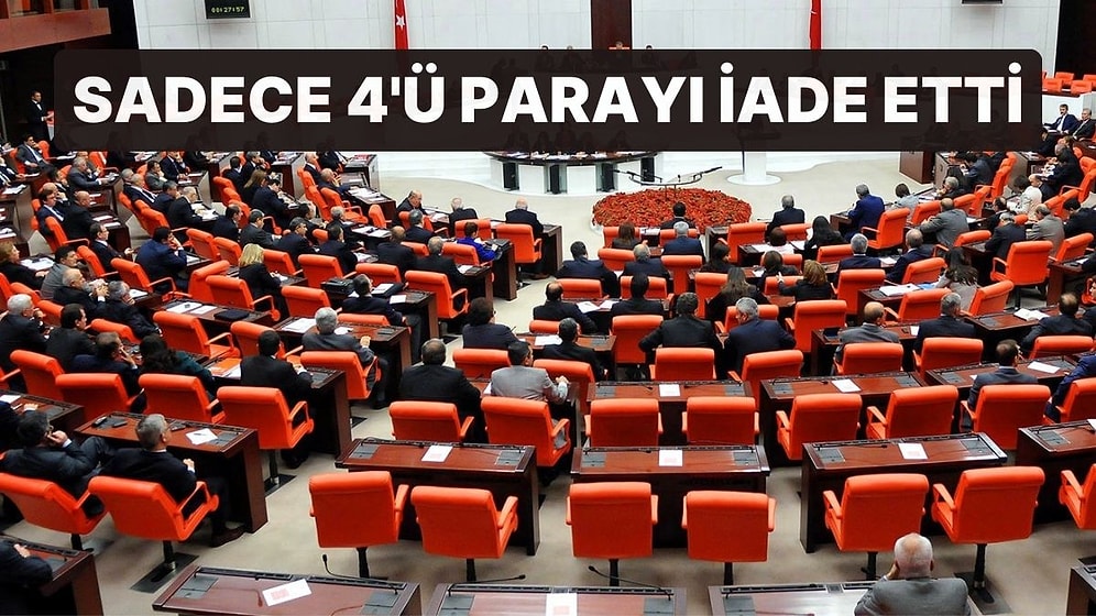 Sadece 4'ü Parayı İade Etti: Fazla Maaş Ödenen 310 Vekil 149 Bin Lirayı Yedi!